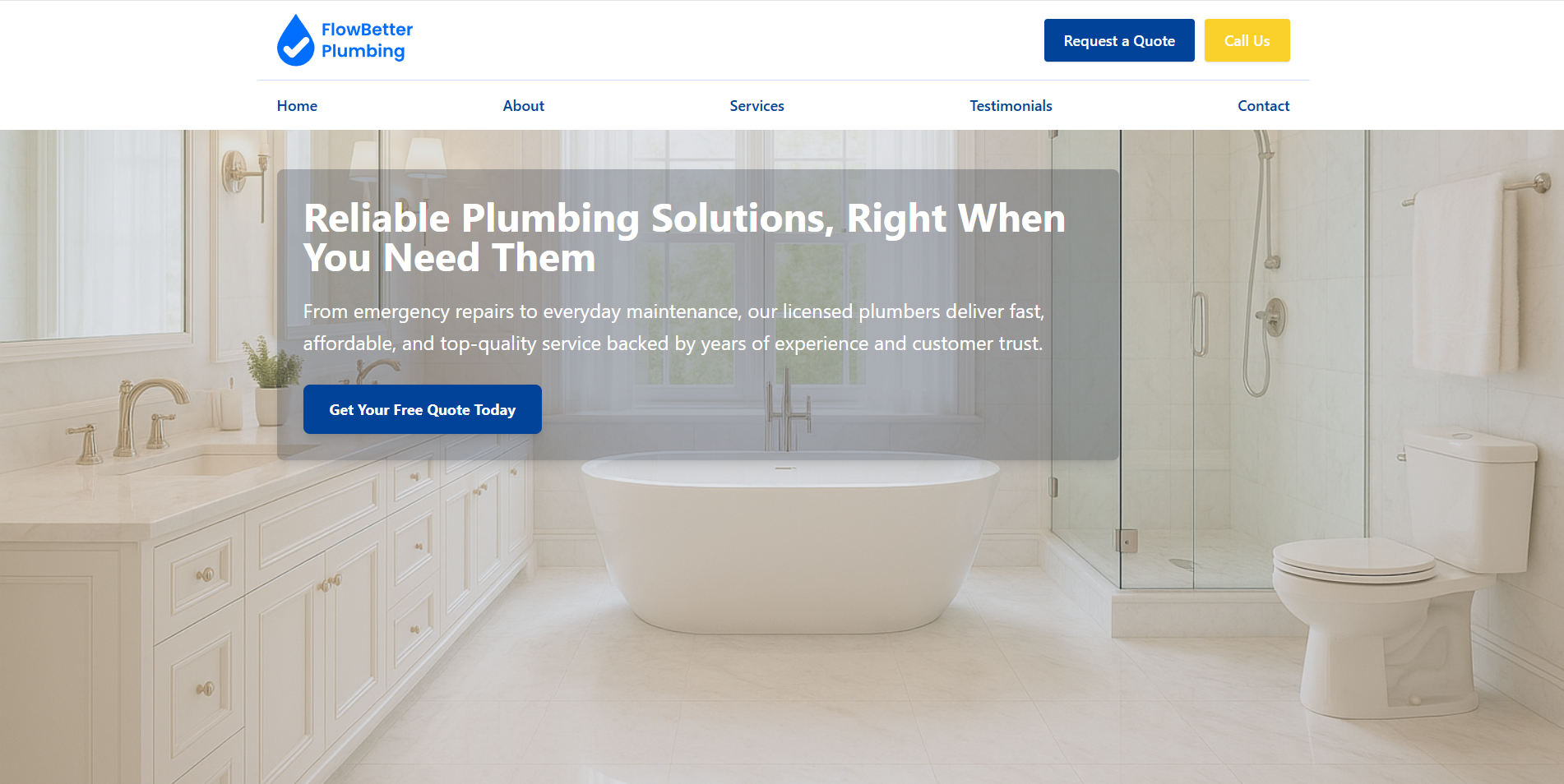 Plumber Website Screenshot 1